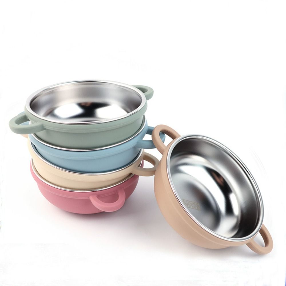 Silicone Suction Bowl - 304 Stainless Steel Baby Feeding Bowl