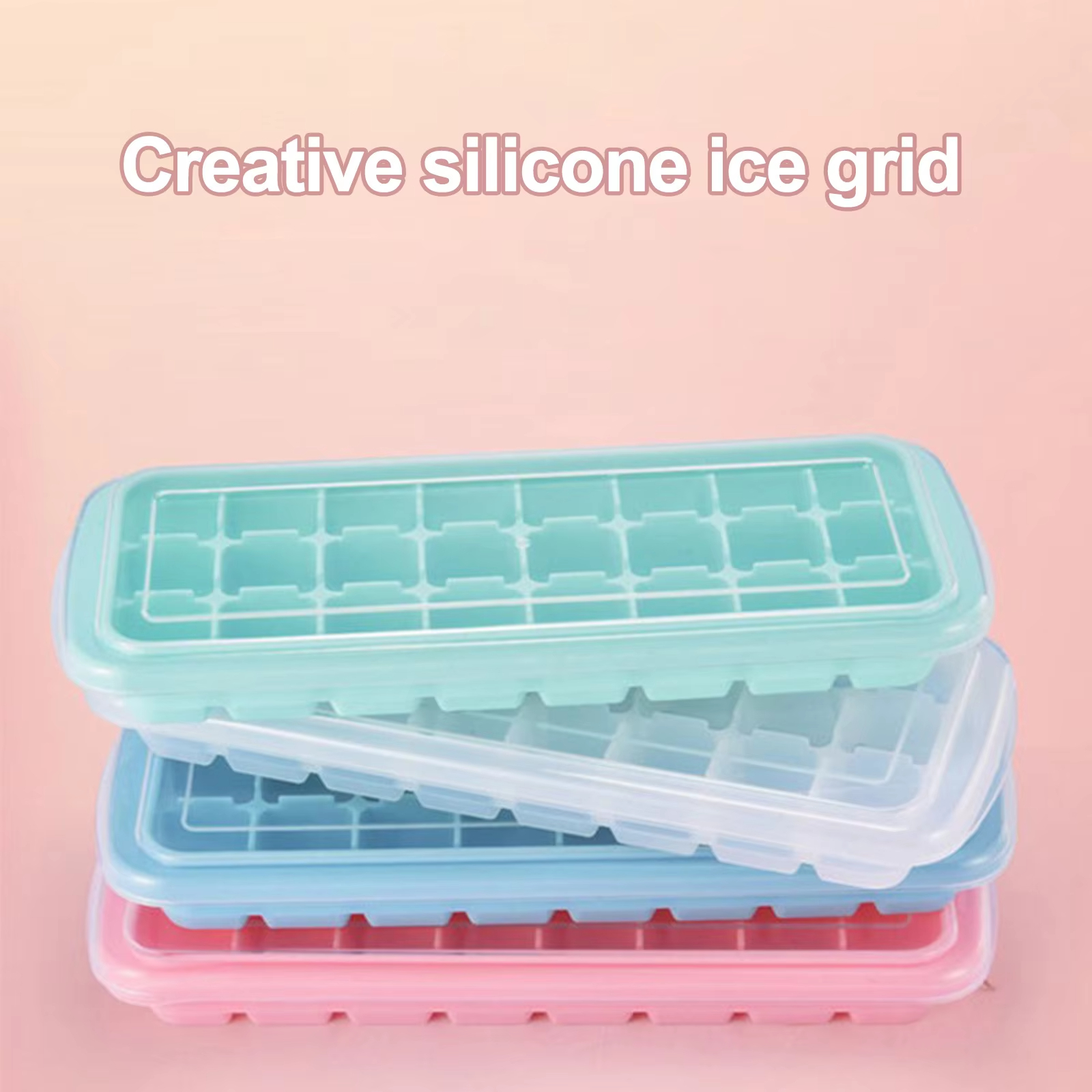 Baby Food Kids - Silicone Ice Cubes Tray with Lid