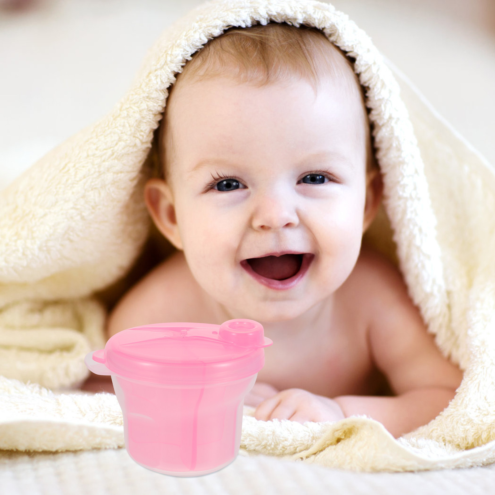 Baby Food Storage - 4Pcs Milk Powder Dispenser Rotating Portable