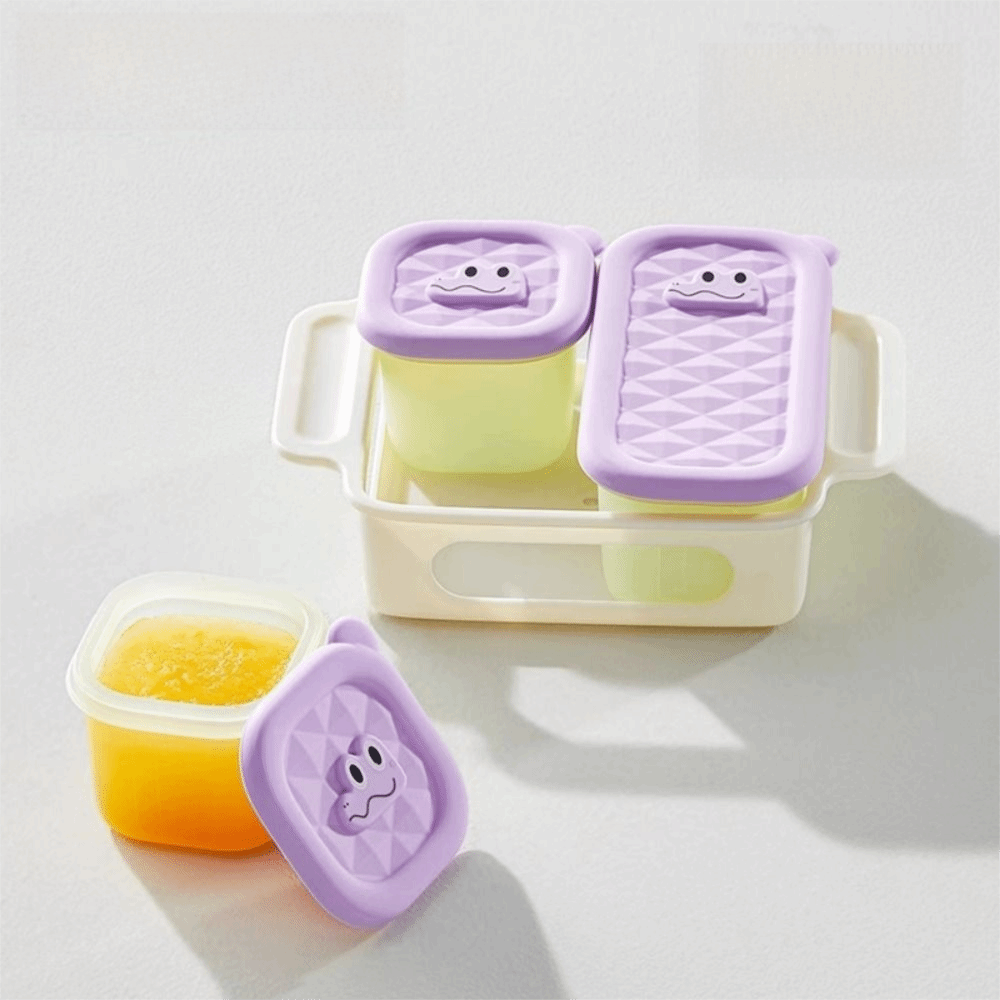 Baby Food Tray - 3/4/6 Grid Design Baby Food Freezer