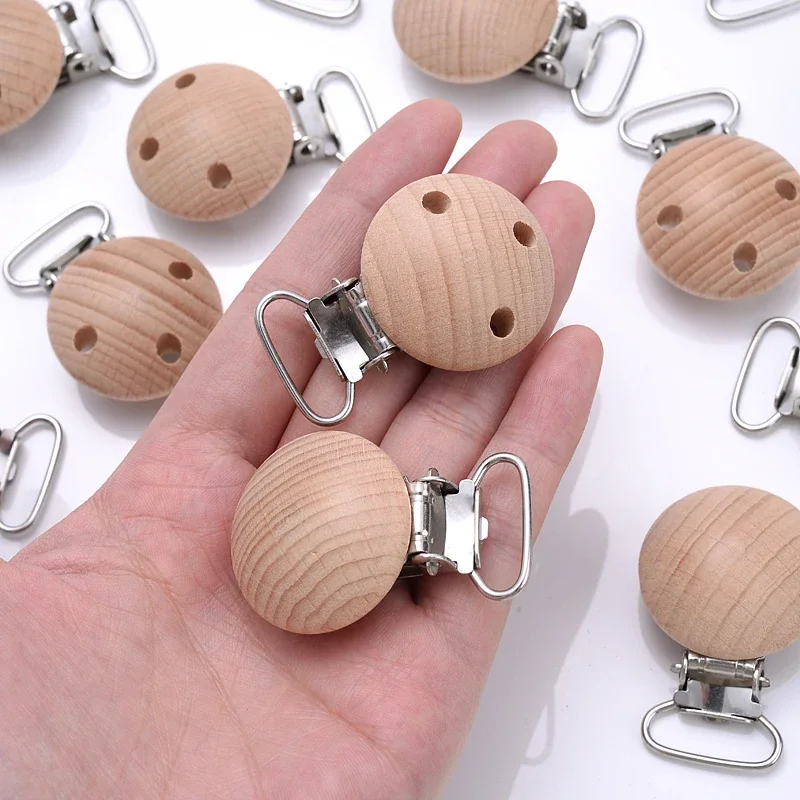 10Pcs Clips 30mm Round Natural - Baby Food Natural avaliação e preço