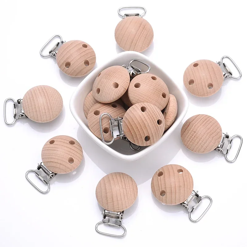 10Pcs Clips 30mm Round Natural - Baby Food Natural avaliação e preço