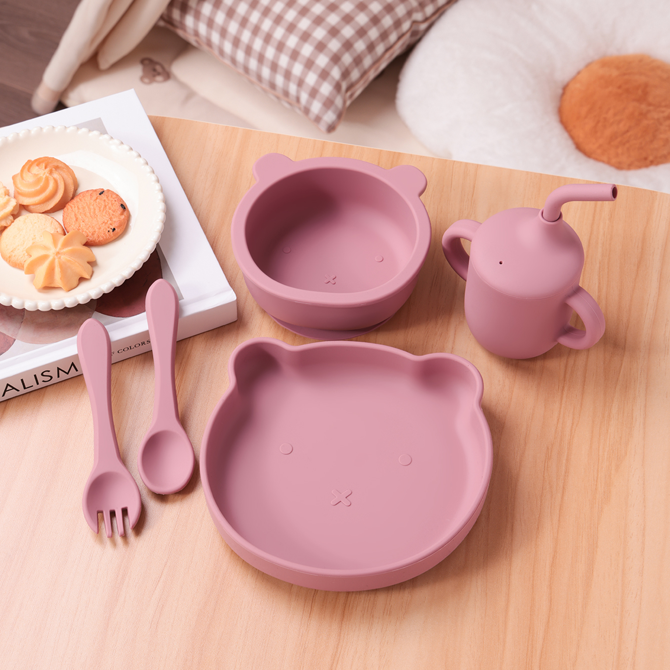 Color Kids 5PCS Silicone Feedi - Baby Food Tray avaliação e preço