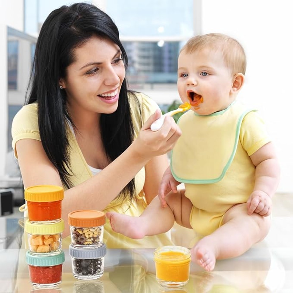 6pcs Mason Jar Glass Baby Food - Baby Food Jars avaliação e preço