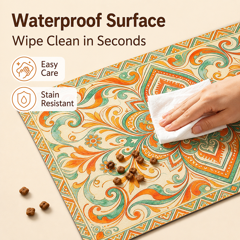 Bohemian Pet Feeding Mat Water - Baby Food Cat avaliação e preço