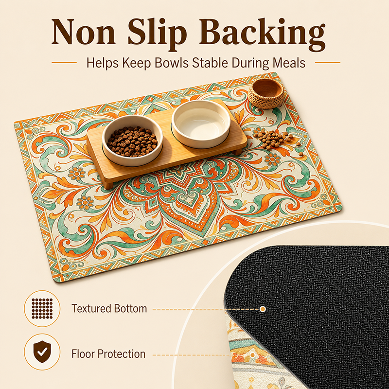 Bohemian Pet Feeding Mat Water - Baby Food Cat avaliação e preço