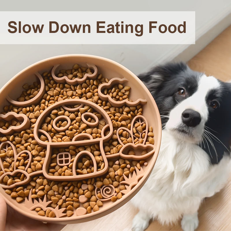 New Mushroom Dog Slow Food Bow - Silicone Suction Bowl avaliação e preço