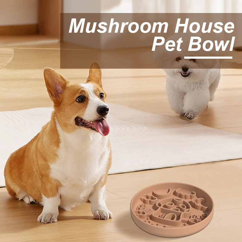 New Mushroom Dog Slow Food Bow - Silicone Suction Bowl avaliação e preço