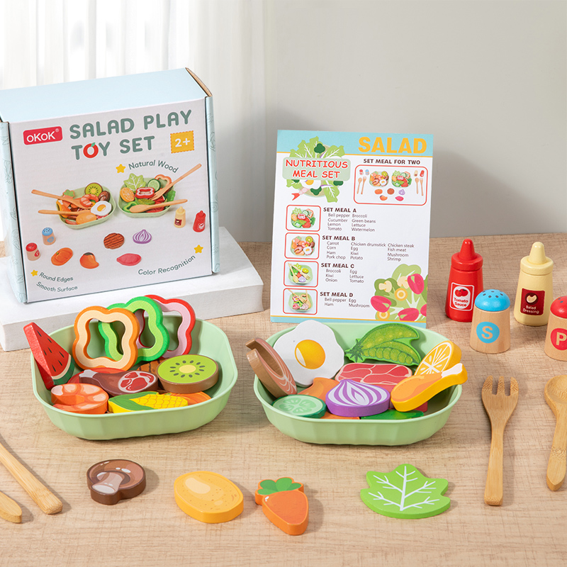 Wooden Simulation Salad Preten - Baby Food Under 1 Year avaliação e preço
