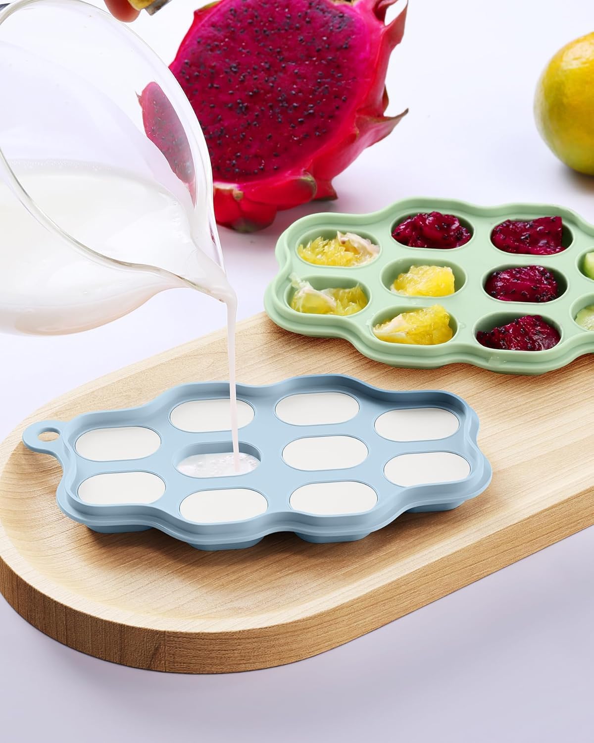 2-Pack Silicone Baby Food Free - Baby Food Tray avaliação e preço