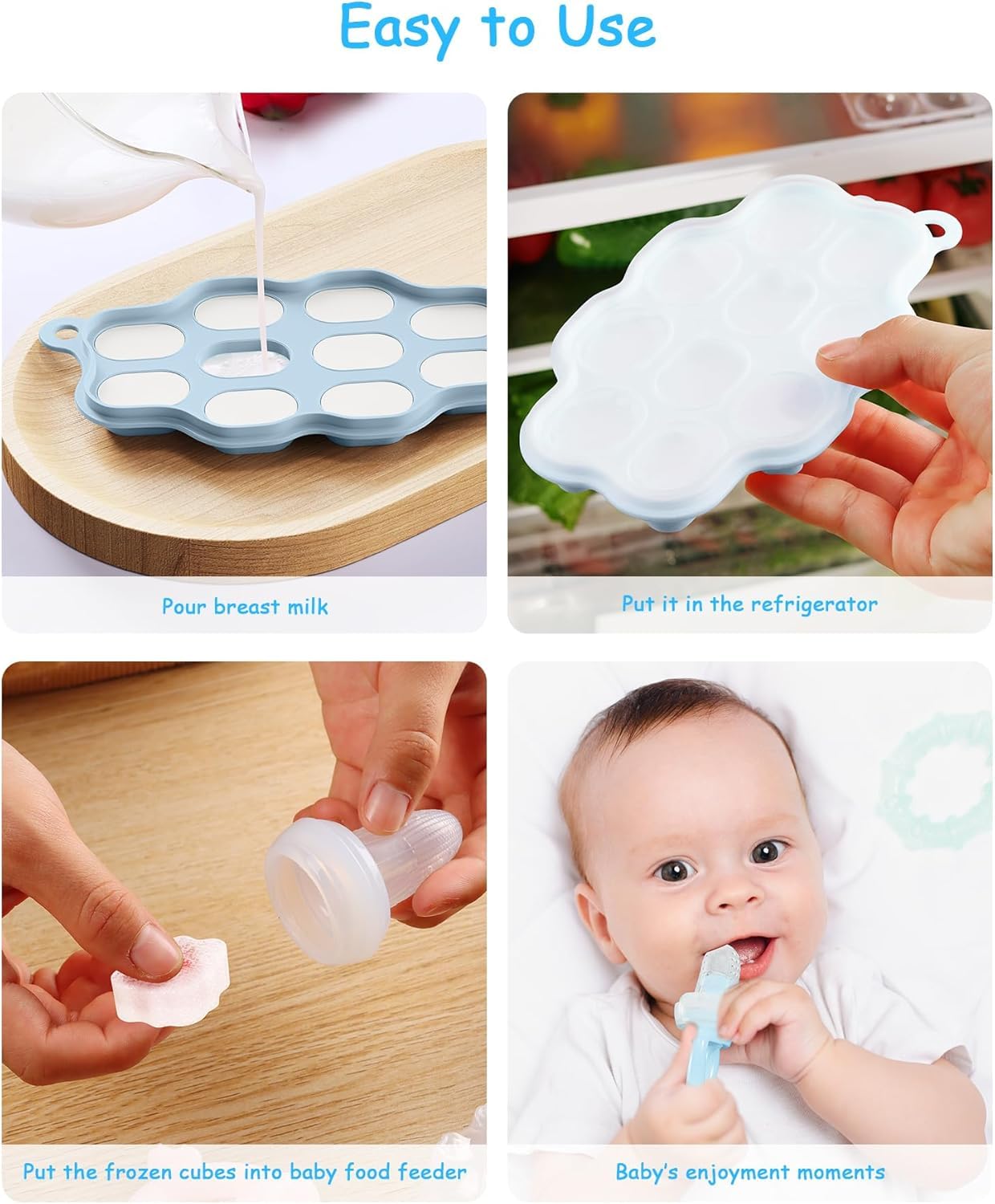 2-Pack Silicone Baby Food Free - Baby Food Tray avaliação e preço