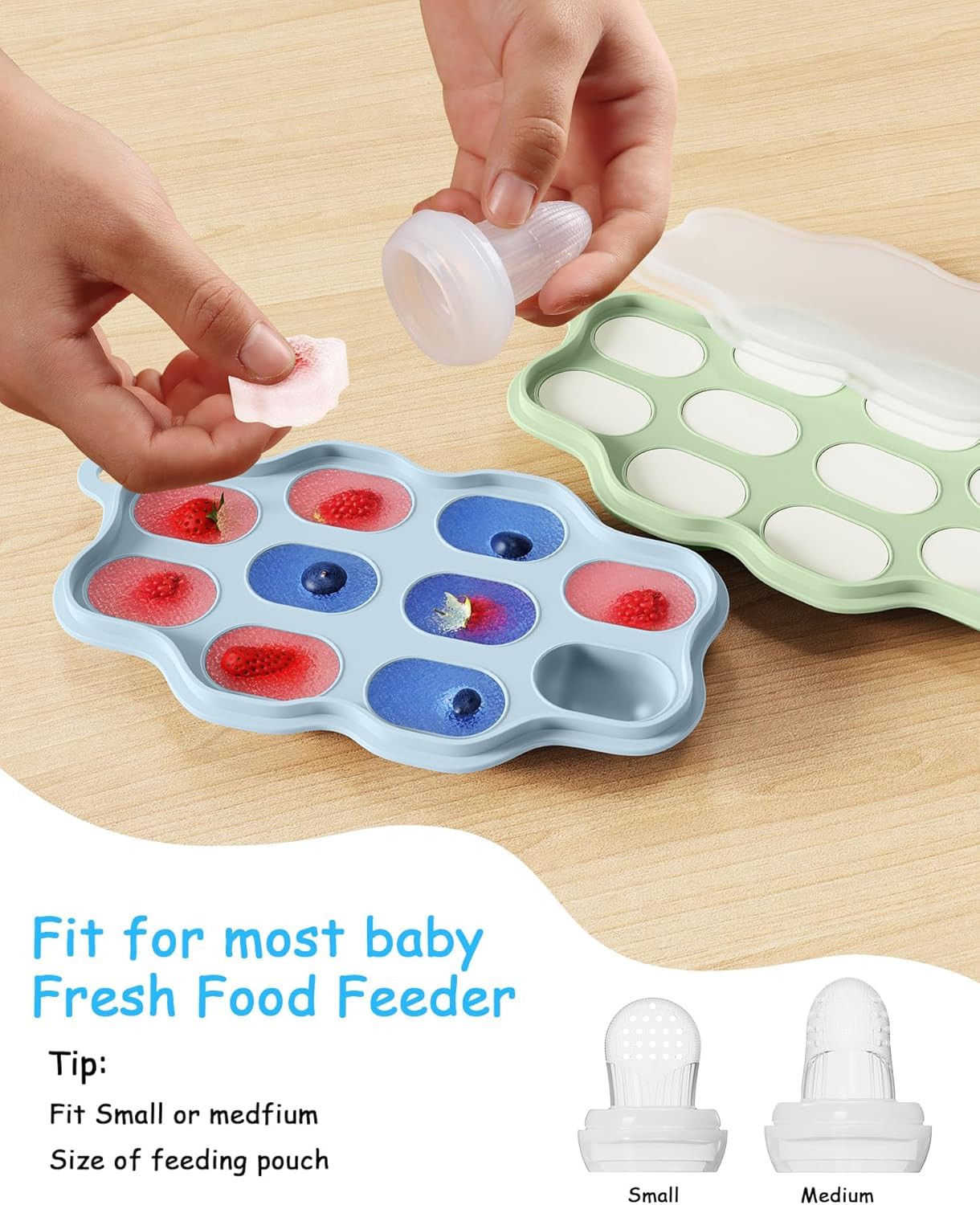 2-Pack Silicone Baby Food Free - Baby Food Tray avaliação e preço