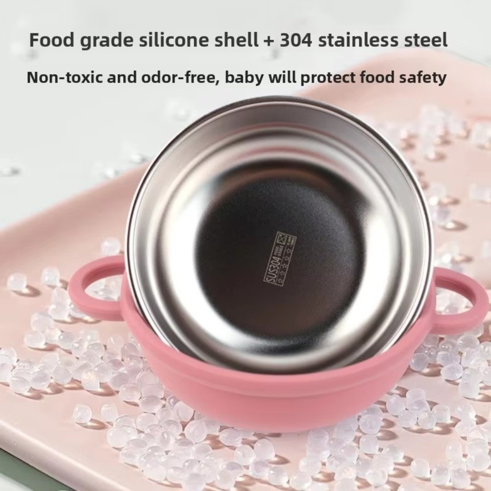 304 Stainless Steel Baby Feedi - Silicone Suction Bowl avaliação e preço