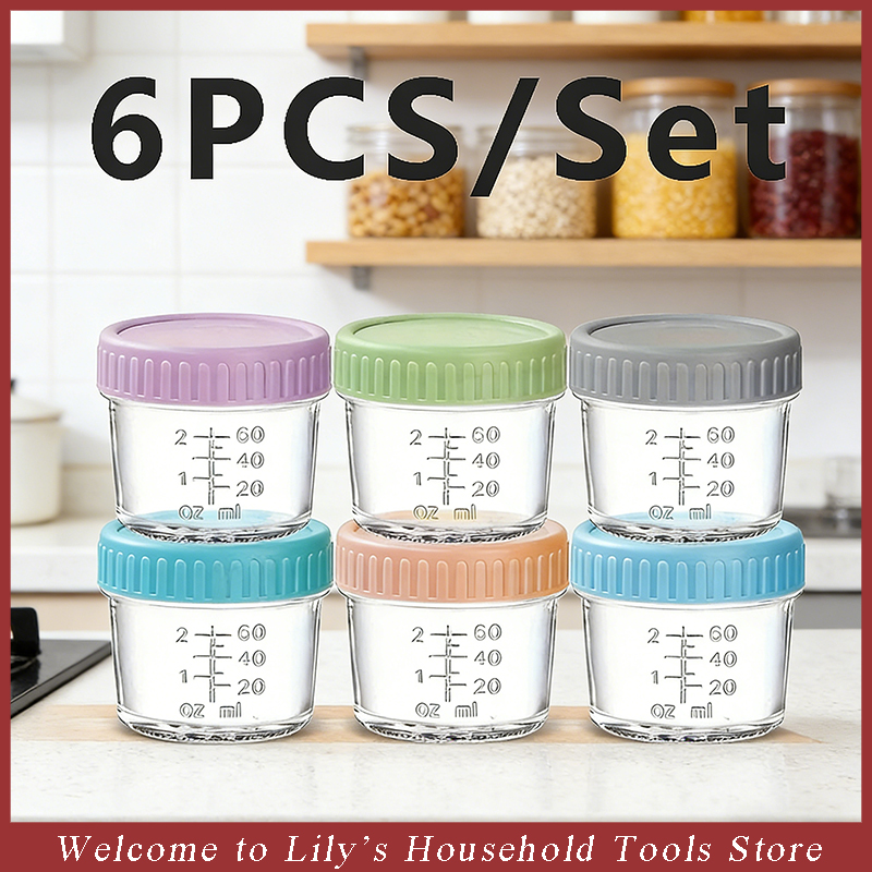 120ml 6Pcs Food Grade Glass Ba - Baby Food Oats avaliação e preço