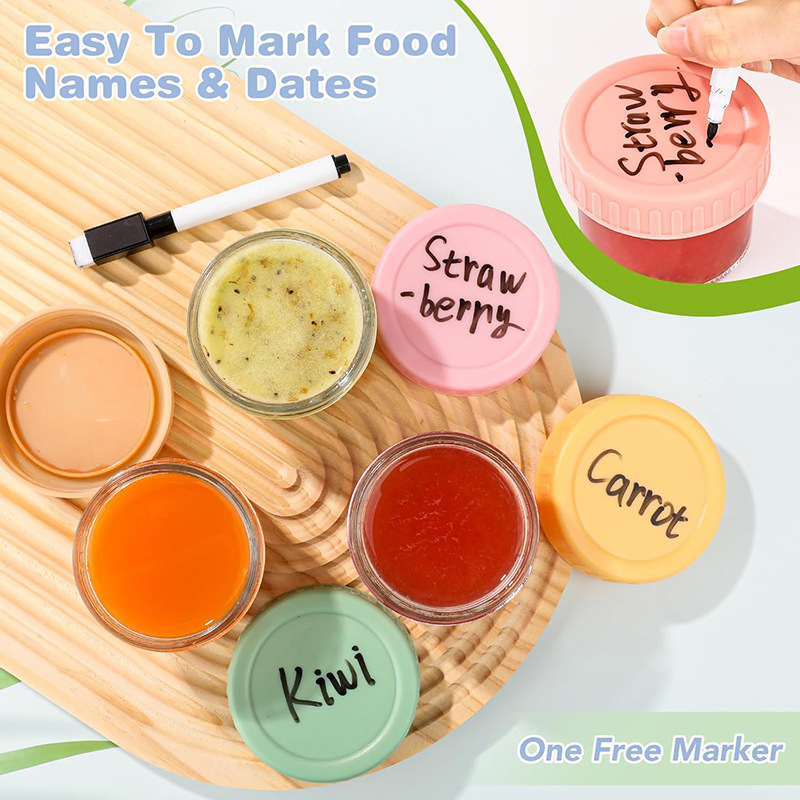 120ml 6Pcs Food Grade Glass Ba - Baby Food Oats avaliação e preço