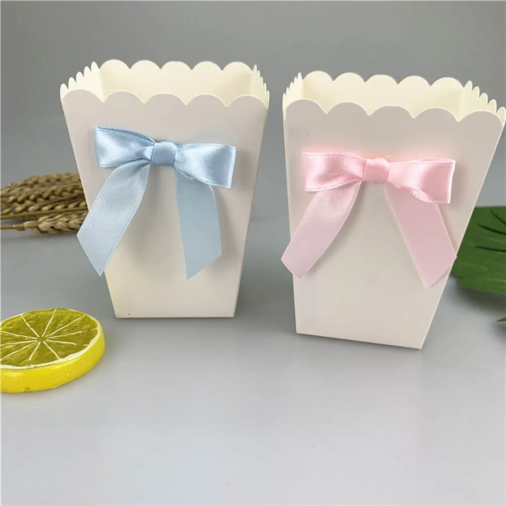12pcs Pink Bow Popcorn Box Par - Baby Food Options avaliação e preço