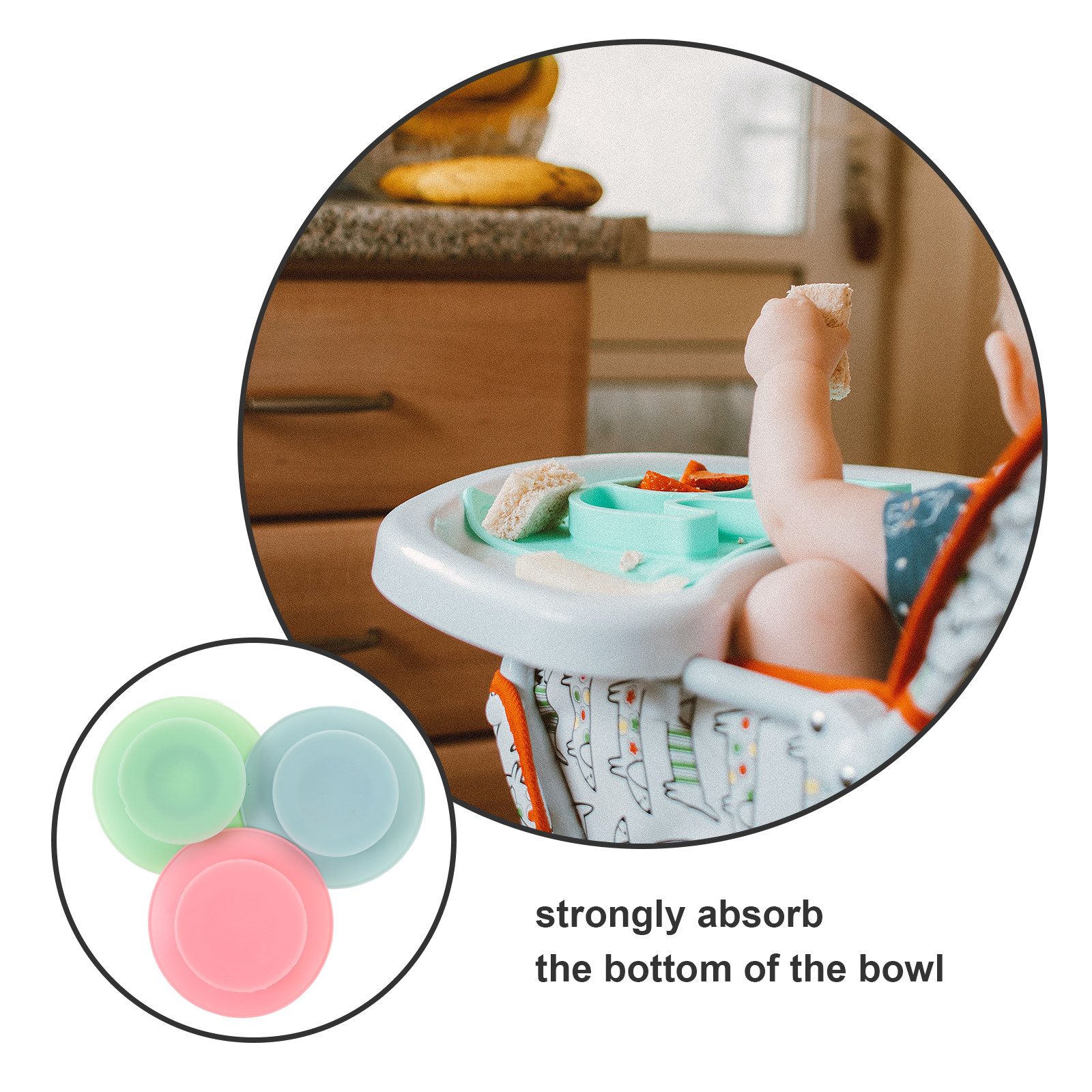 3Pcs Bowl Sucker Silicone Reus - Silicone Suction Bowl avaliação e preço