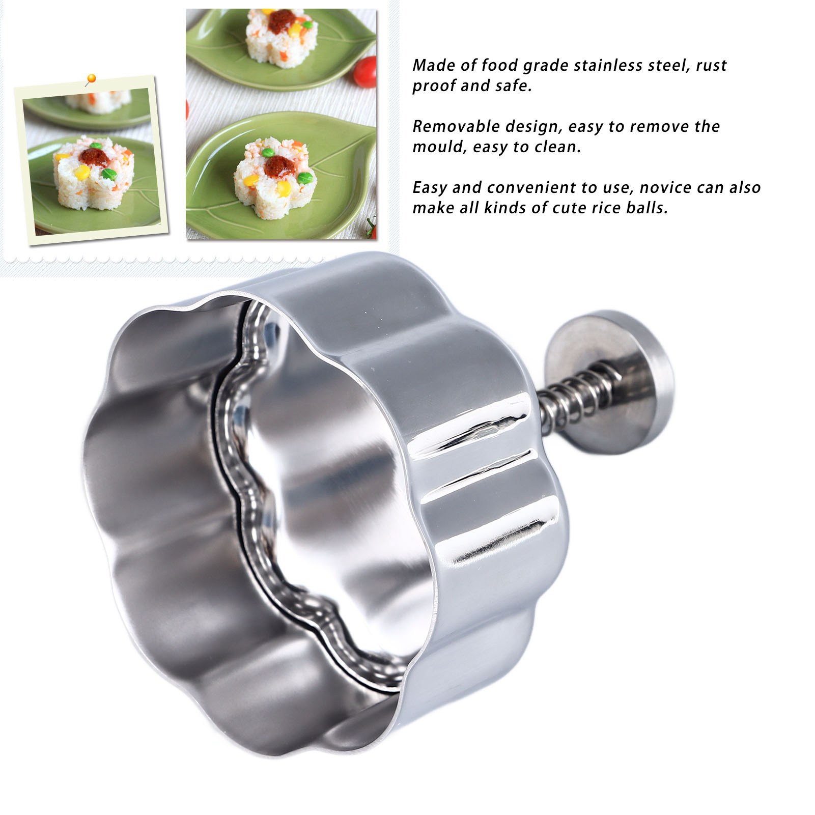 Stainless Steel Rice Ball Moul - Baby Rice Food avaliação e preço