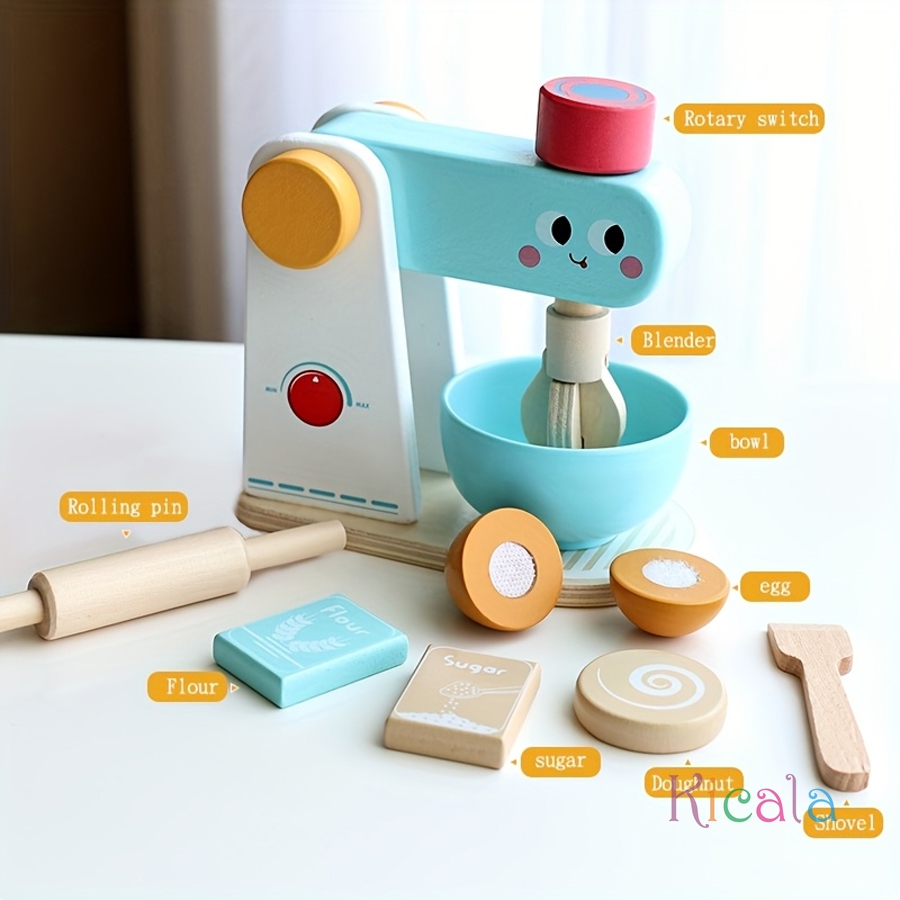 Wooden Kitchen Pretend Play To - Baby Food Under 1 Year avaliação e preço