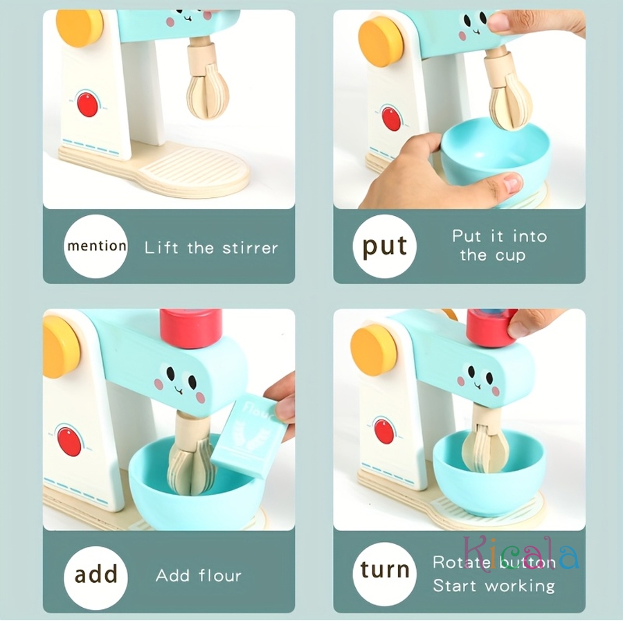 Wooden Kitchen Pretend Play To - Baby Food Under 1 Year avaliação e preço