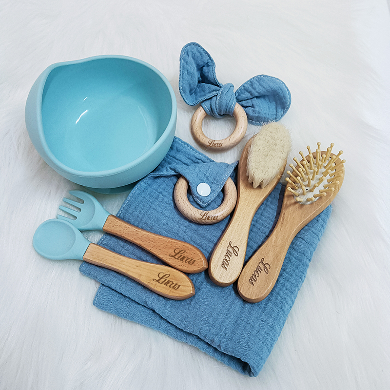 7PCS/Set Personalized Name Bab - Silicone Suction Bowl avaliação e preço
