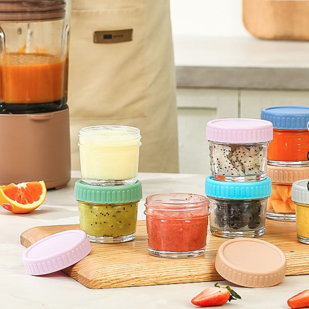 6pcs Multipurpose Glass Baby F - Baby Food Jars avaliação e preço