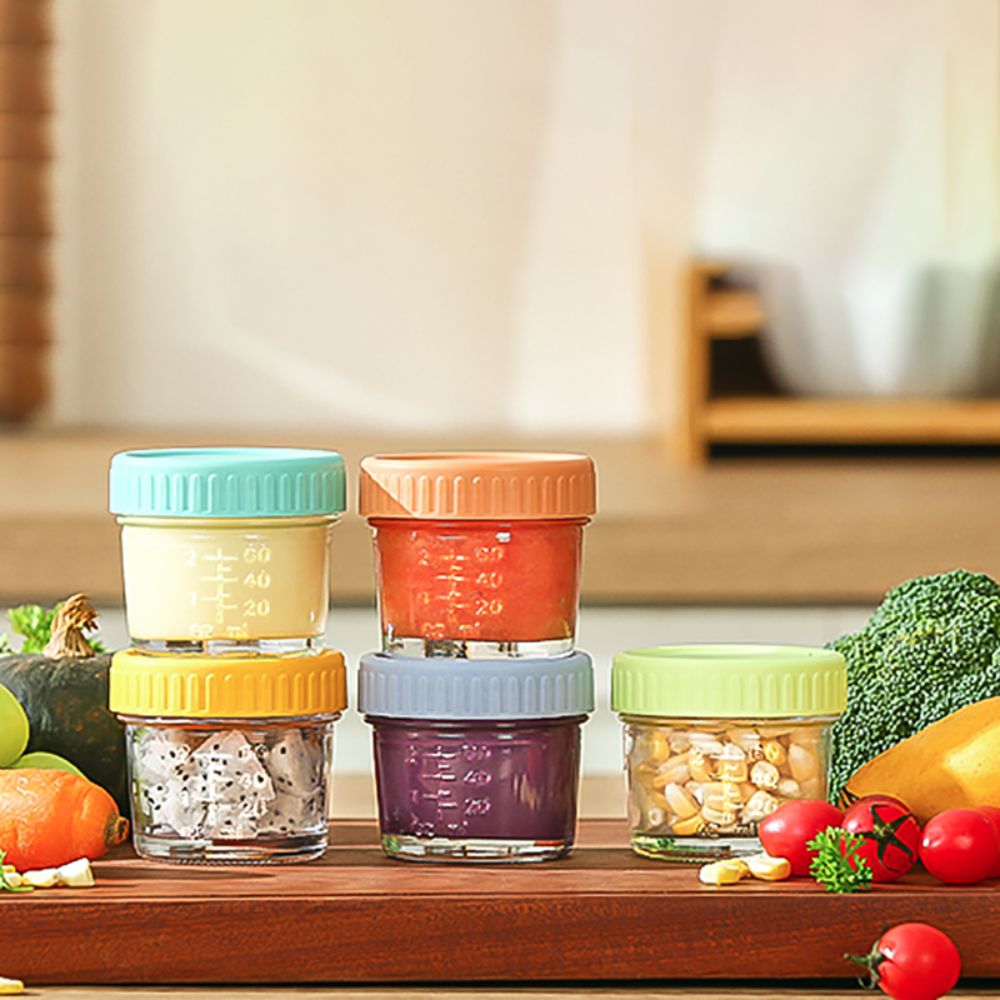 6pcs Glass Baby Food Jar Reusa - Baby Food Jars avaliação e preço
