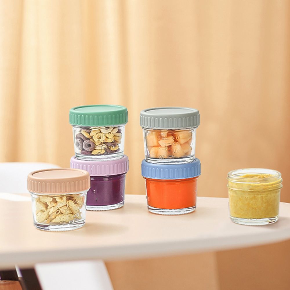6pcs Glass Baby Food Jar Reusa - Baby Food Jars avaliação e preço