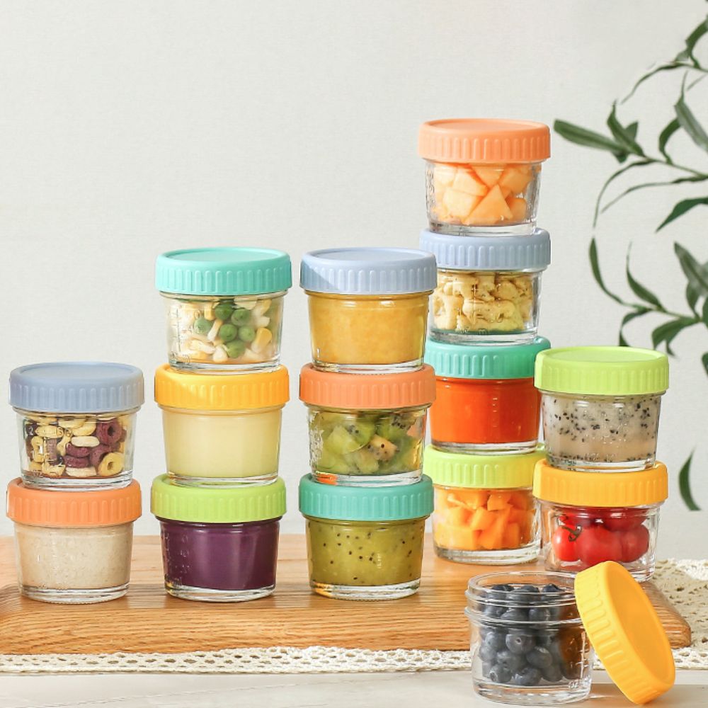 6pcs Glass Baby Food Jar Reusa - Baby Food Jars avaliação e preço
