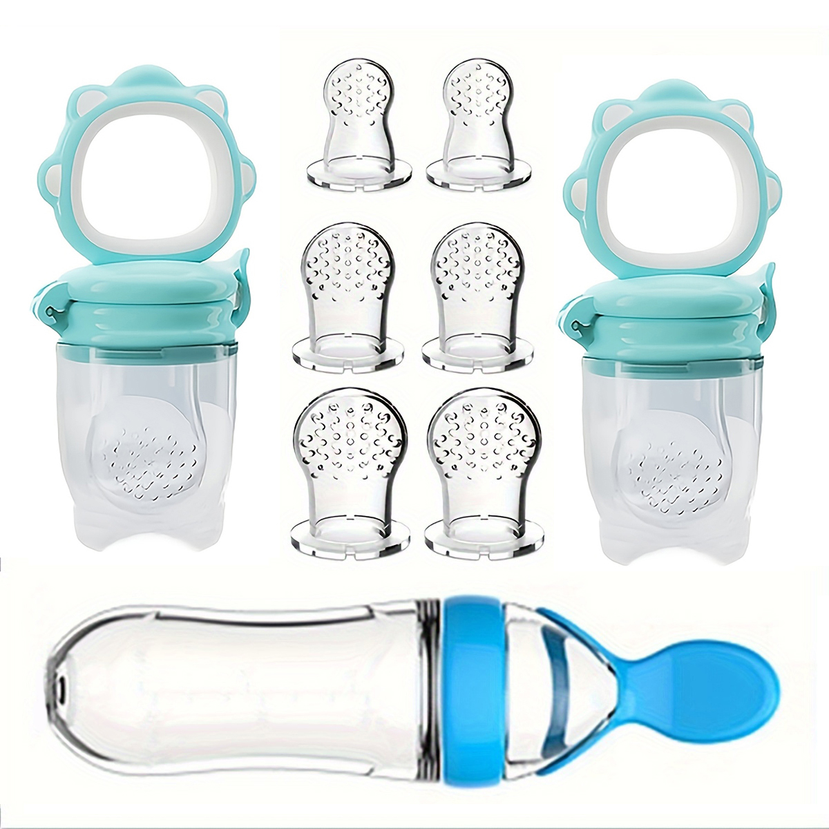 9pcs Feeding Cutlery: 1 Silico - Baby Food Jars avaliação e preço