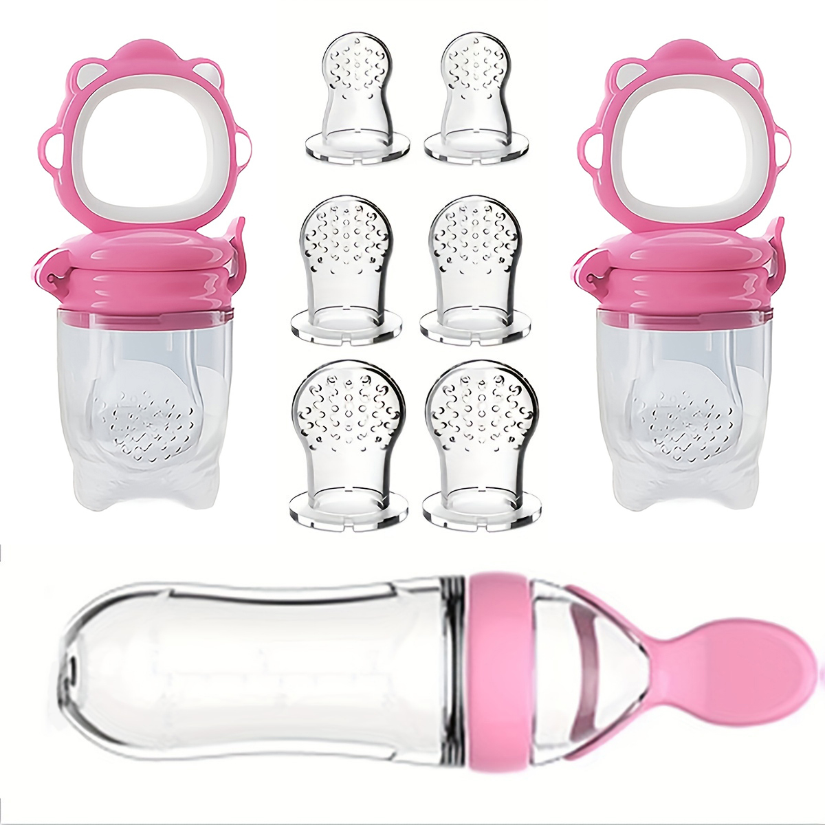 9pcs Feeding Cutlery: 1 Silico - Baby Food Jars avaliação e preço