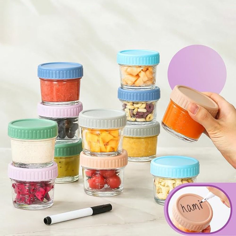 6pcs Mason Jar Glass Baby Food - Baby Food Jars avaliação e preço