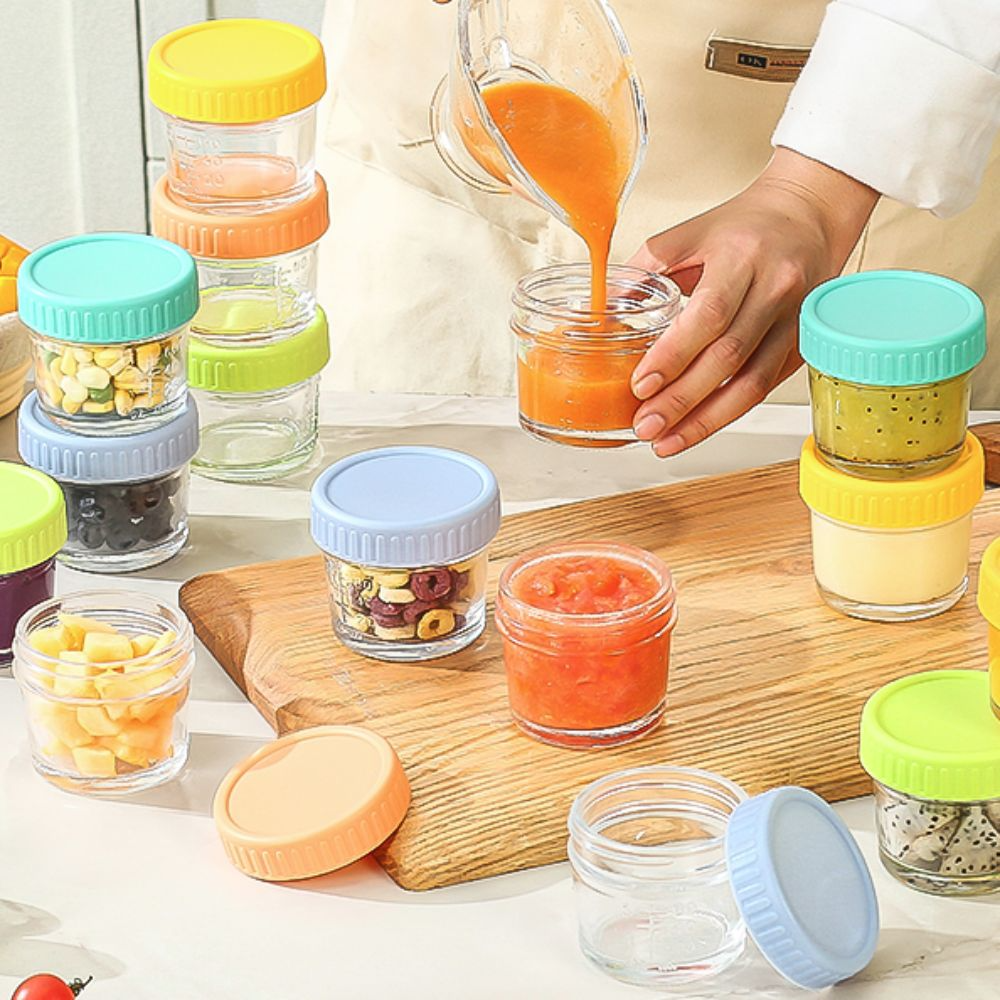 6pcs Mason Jar Glass Baby Food - Baby Food Jars avaliação e preço