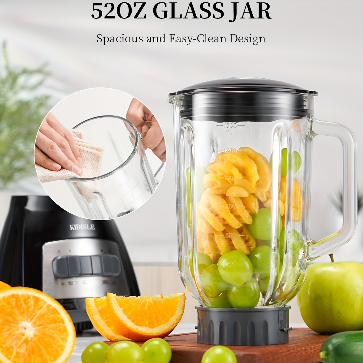 Smoothie Blender with 52 oz Gl - Baby Food Jars avaliação e preço