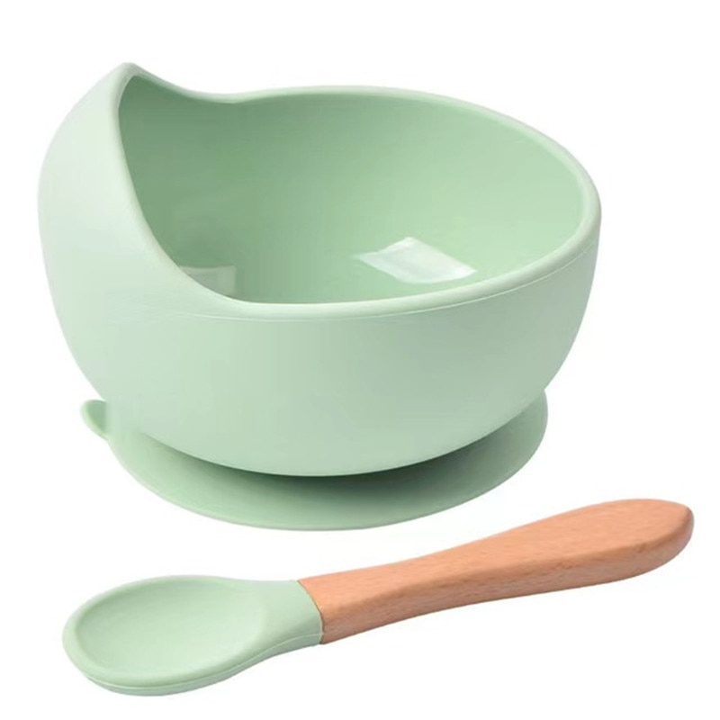 2PCS/Set Silicone Baby Feeding - Silicone Suction Bowl avaliação e preço