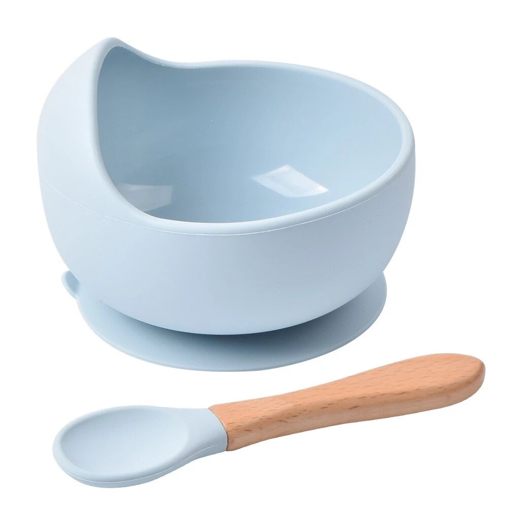 2PCS/Set Silicone Baby Feeding - Silicone Suction Bowl avaliação e preço