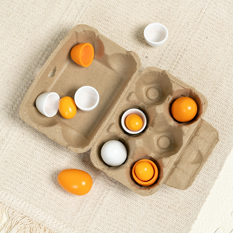 6pcs Wooden Eggs Toy Egg Kitch - Baby Food Under 1 Year avaliação e preço