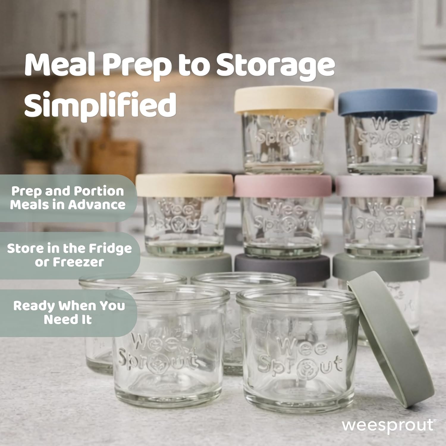 Glass Baby Food Storage Jars w - Baby Food Jars avaliação e preço