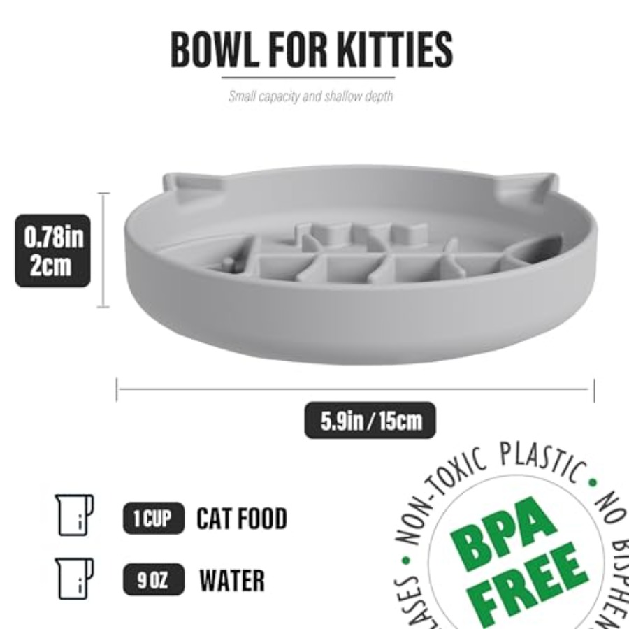 Silicone Cat Slow Feeder Bowl  - Silicone Suction Bowl avaliação e preço