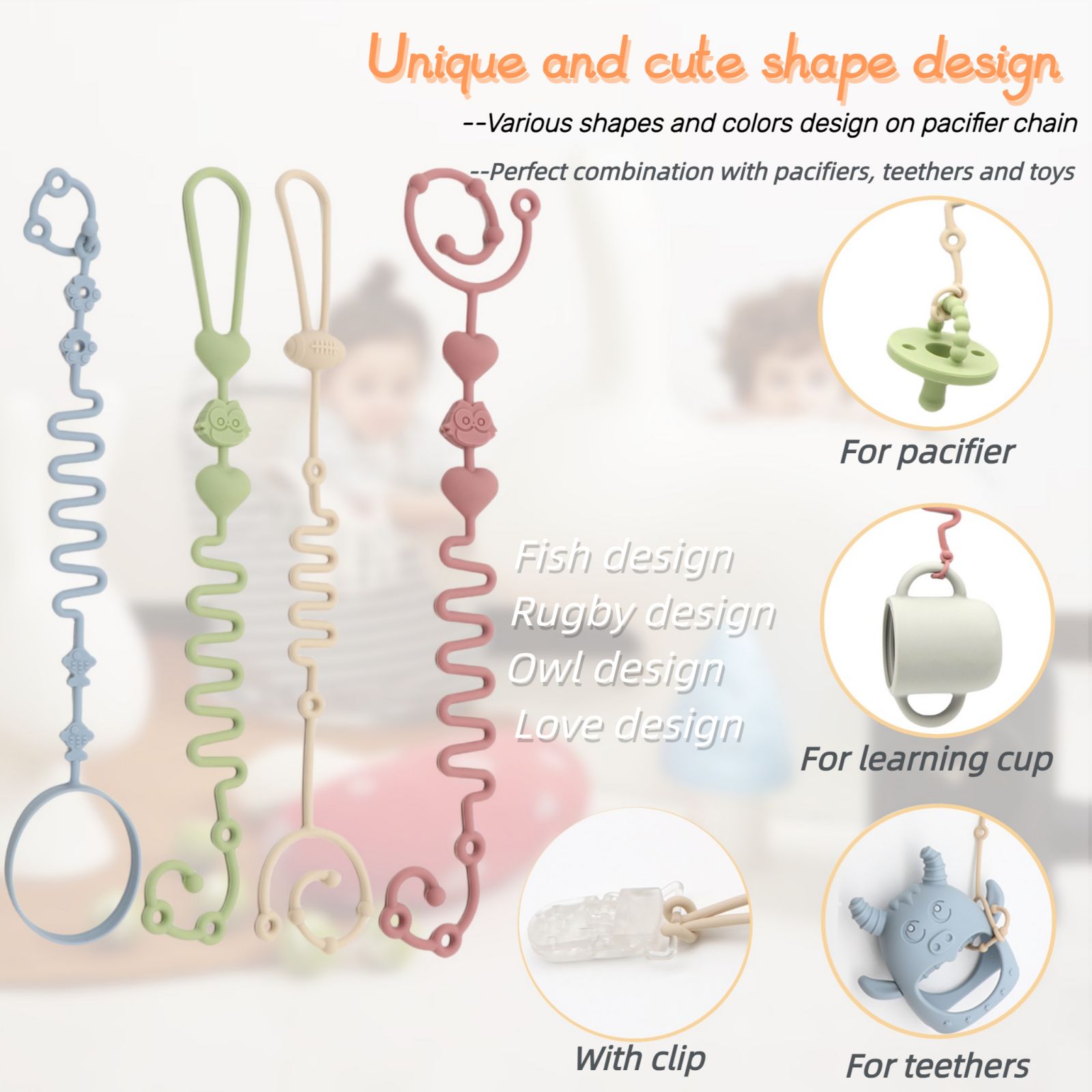 4-Piece Pack - Baby Toy Straps - Baby Food Bottle avaliação e preço