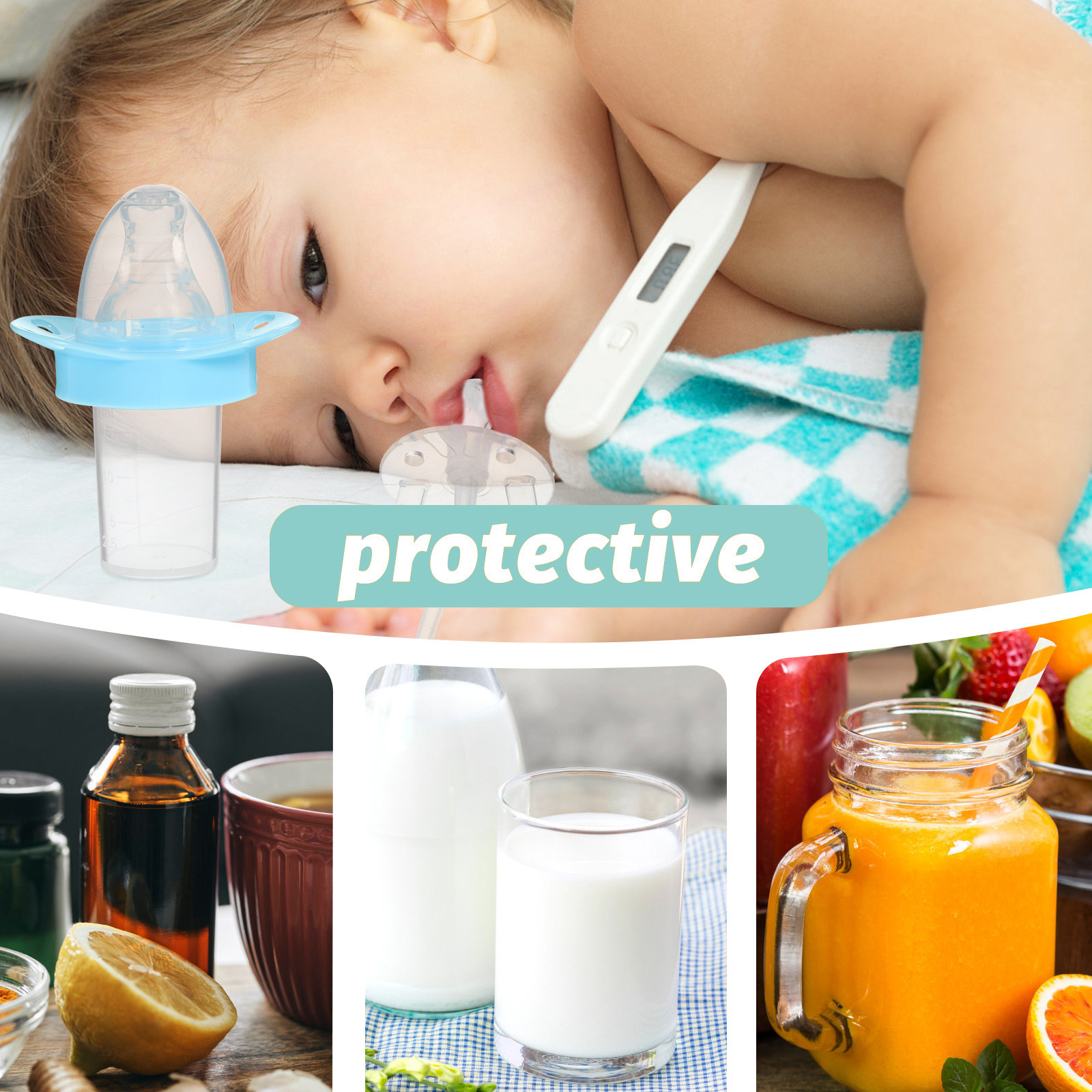 2pcs Baby Medicine Dispenser N - Baby Food Kids avaliação e preço