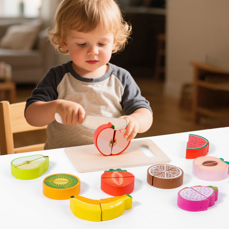 Wooden Kitchen Pretend Toy Sim - Baby Food Under 1 Year avaliação e preço