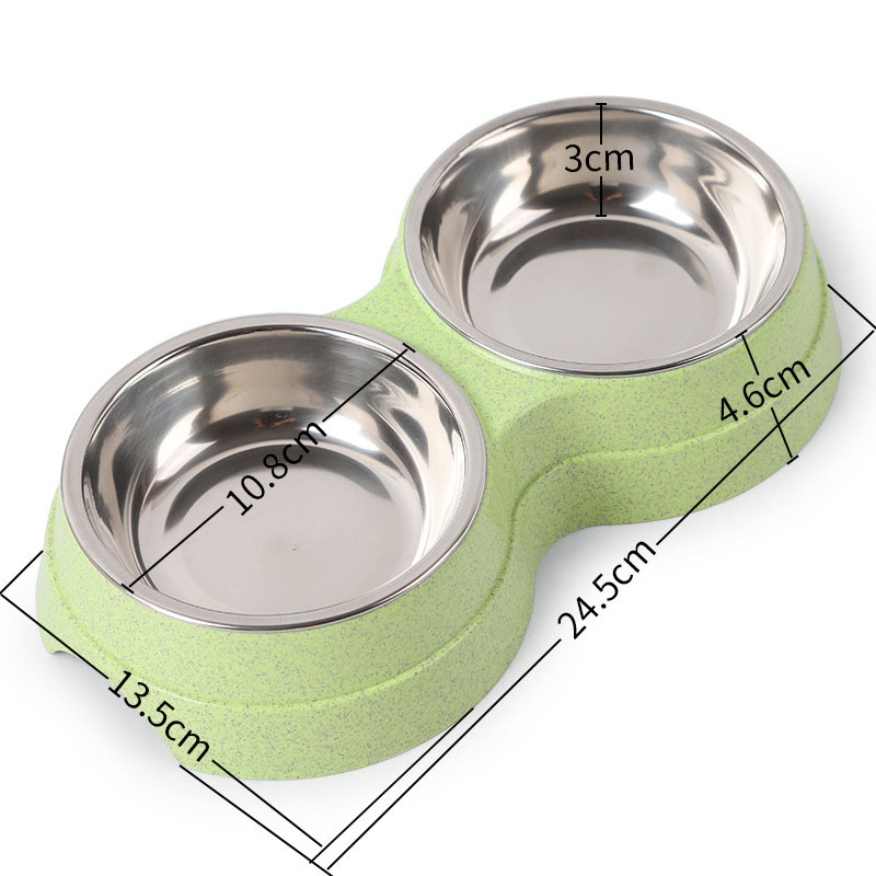 Double Bowls Stainless Steel P - Baby Food Cat avaliação e preço
