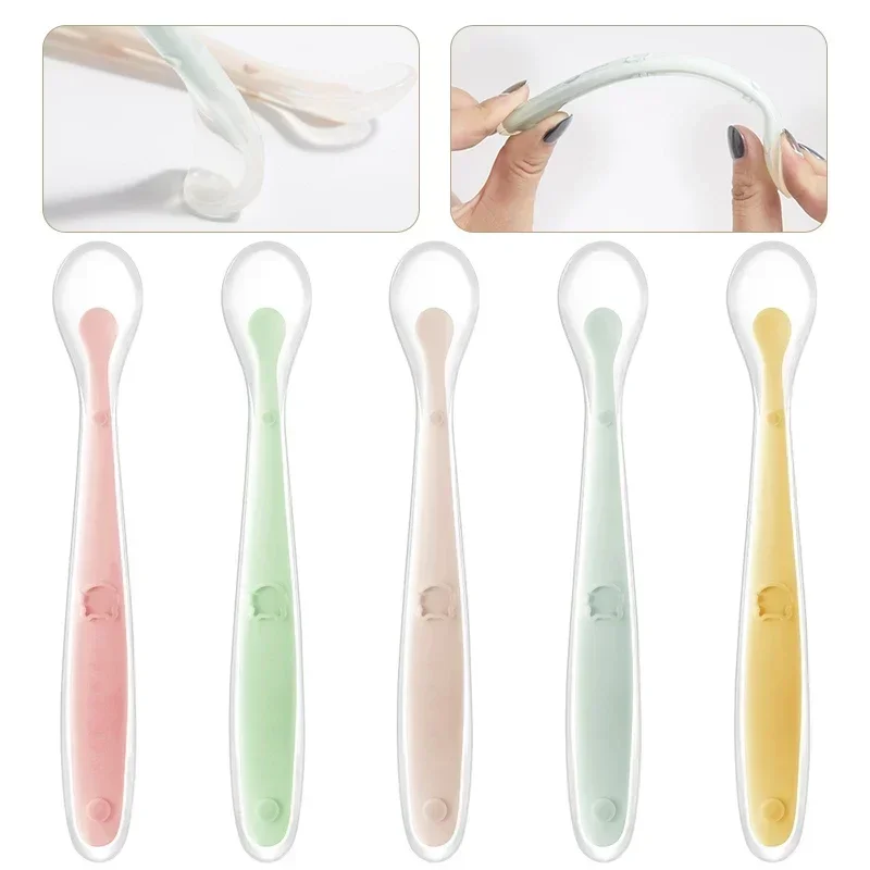 Soft Silicone Baby Spoon Toddl - Baby Food Tray avaliação e preço