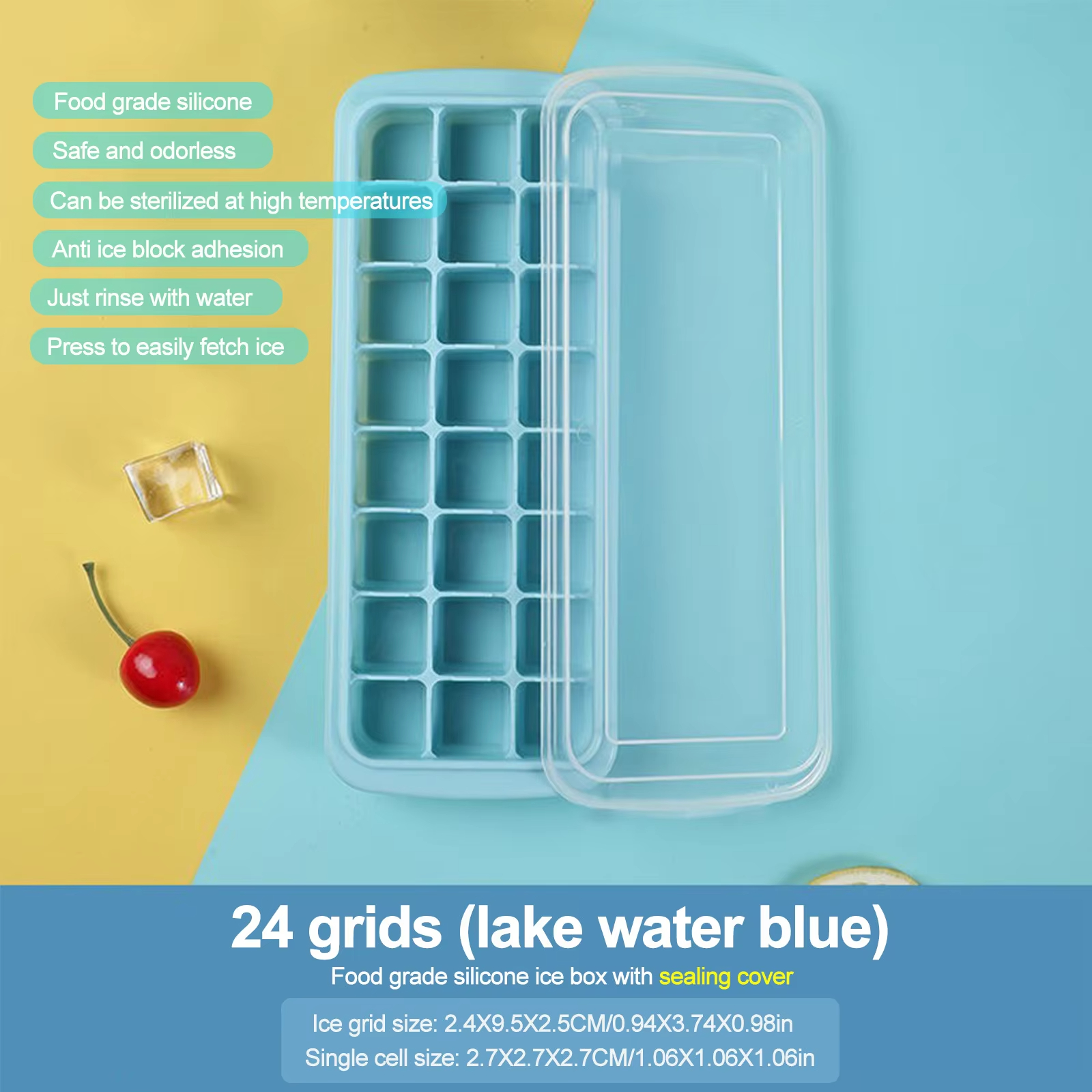 Silicone Ice Cubes Tray with L - Baby Food Kids avaliação e preço