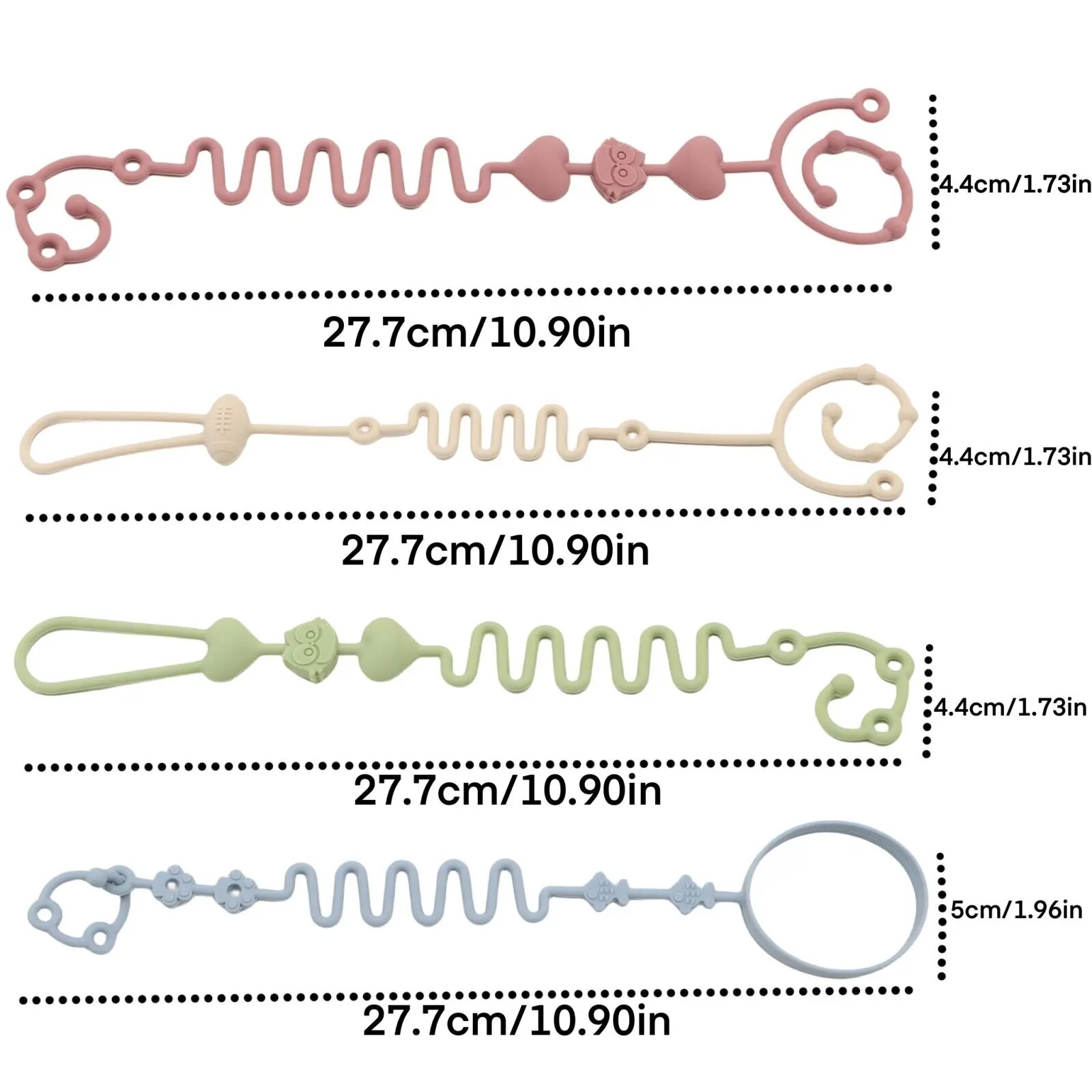 4PCS Baby Pacifier Chain with  - Baby Food Bottle avaliação e preço