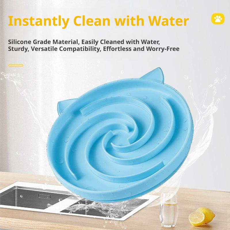 Cute Pet Slow Feeder Bowl Prev - Silicone Suction Bowl avaliação e preço