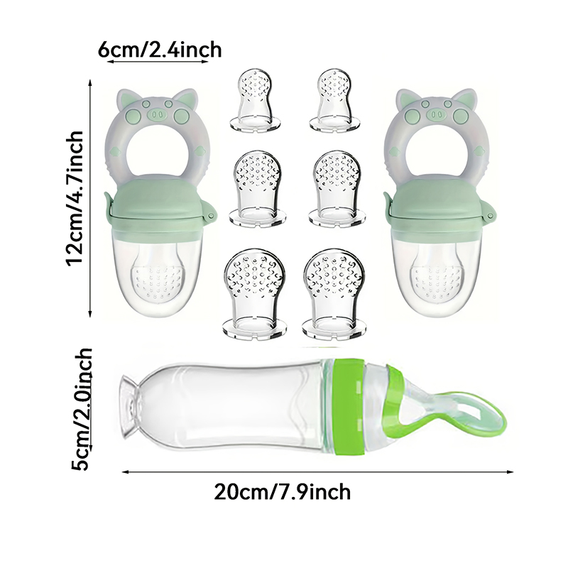 9pcs Feeding Cutlery:1 Silicon - Baby Food Jars avaliação e preço