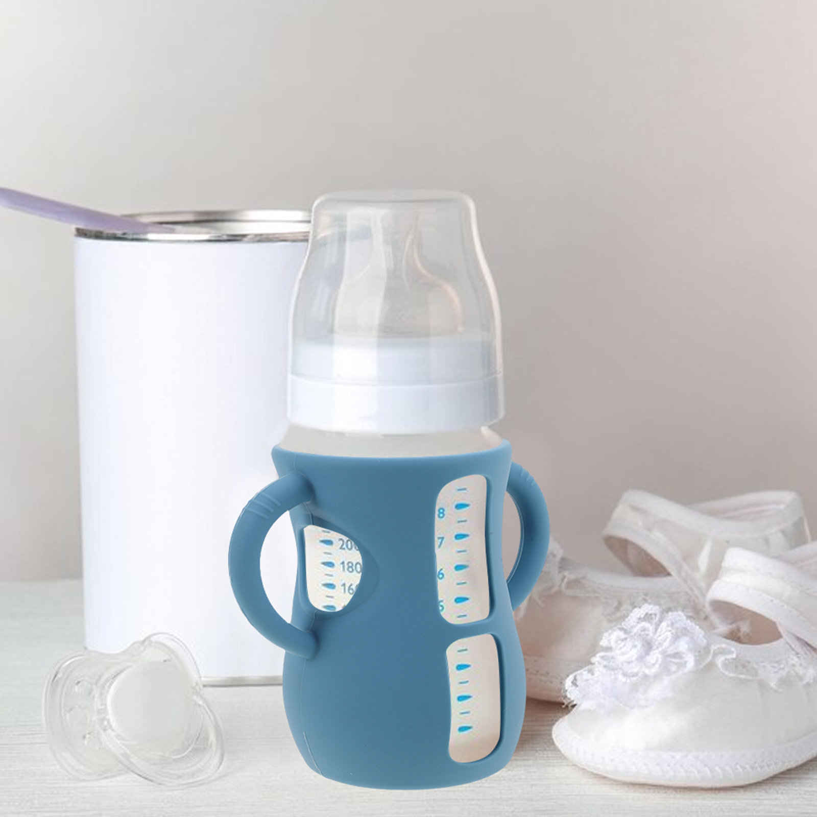 2Pcs Silicone Feeding Bottle S - Baby Food Bottle avaliação e preço