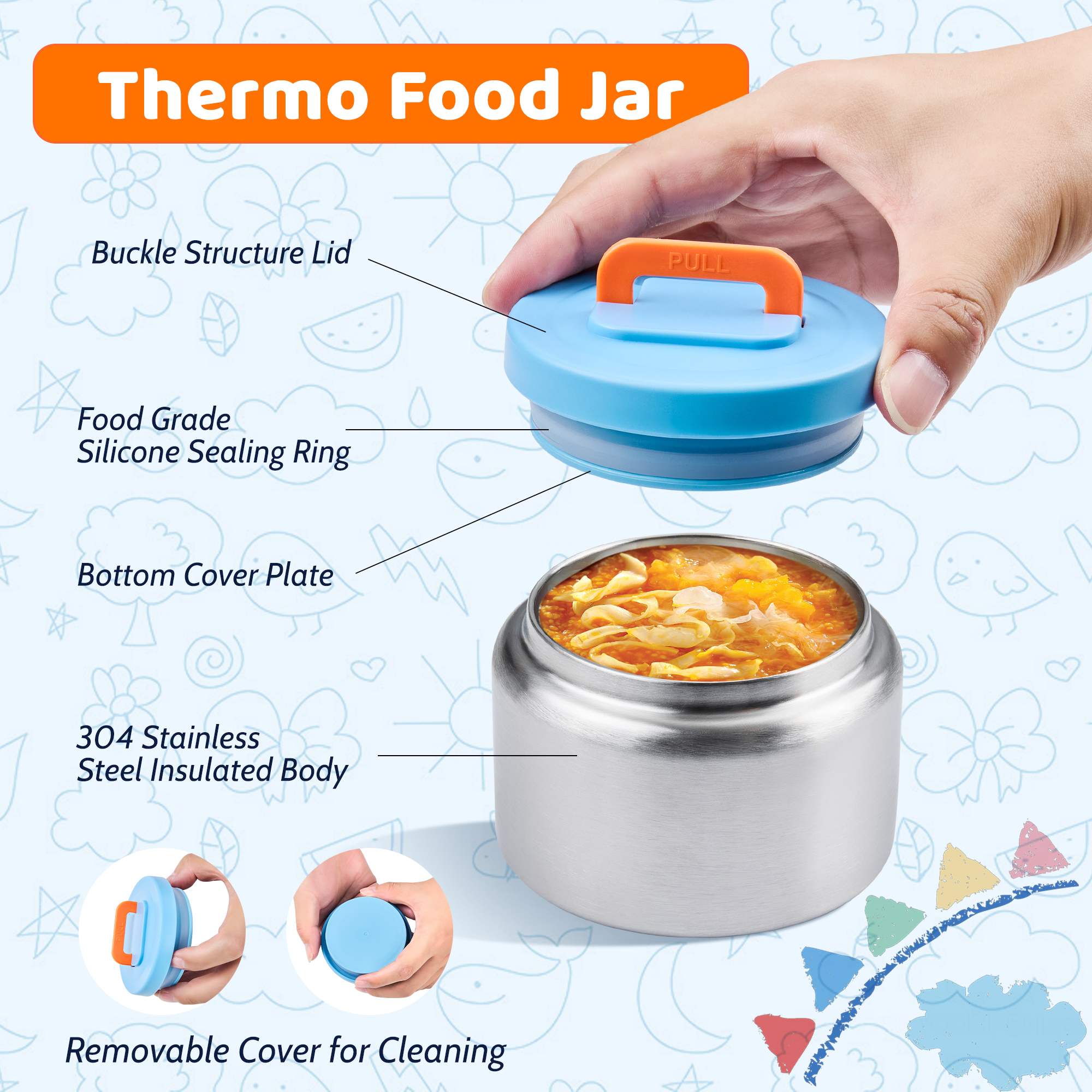 Bento Lunch Box for Kids with  - Baby Food Storage avaliação e preço